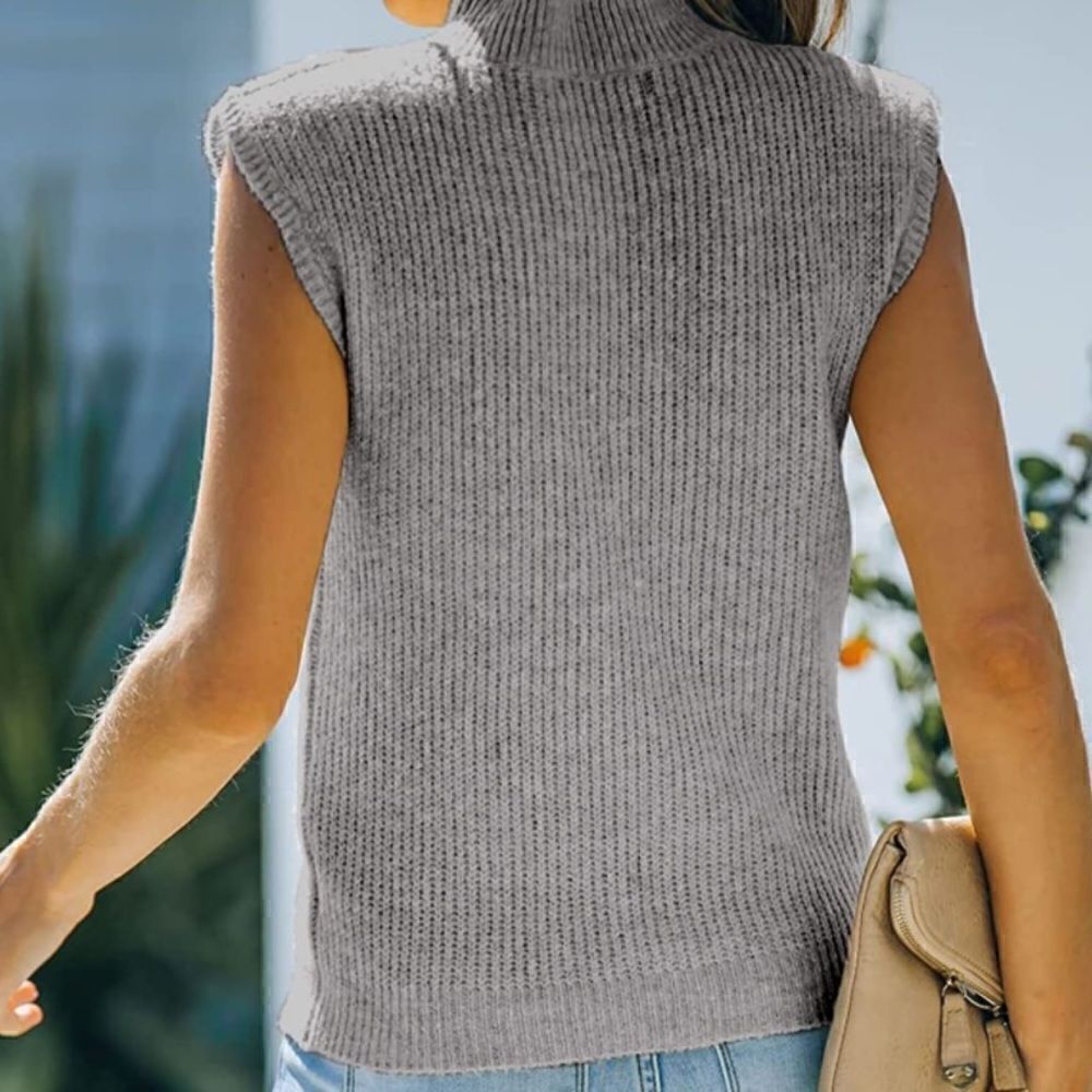 Sleeveless Sweater Tank    - Picture 3 of 3